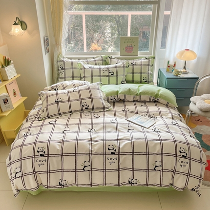 91家纺网 家纺一手货源 找家纺 （总）2024新款全棉小清新印花单品套件--四件套