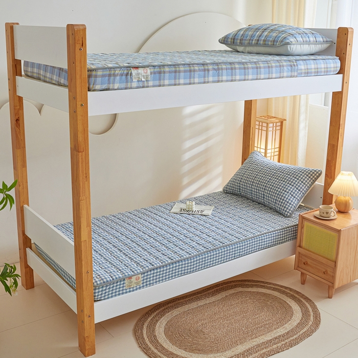 91家纺网 家纺一手货源 找家纺 鑫钰 2025新款学生宿舍A类水洗棉大豆夹棉系列-简格 简格-绅士灰