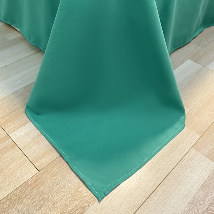 91家纺网 家纺一手货源 找家纺 悦织湾家纺 2025新款纯色床单款芦荟棉四件套 卡森绿