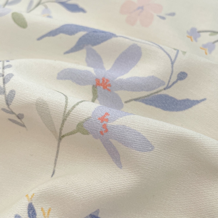 91家纺网 家纺一手货源 找家纺 2024新款全棉小清新印花单品套件--四件套 云梦泽