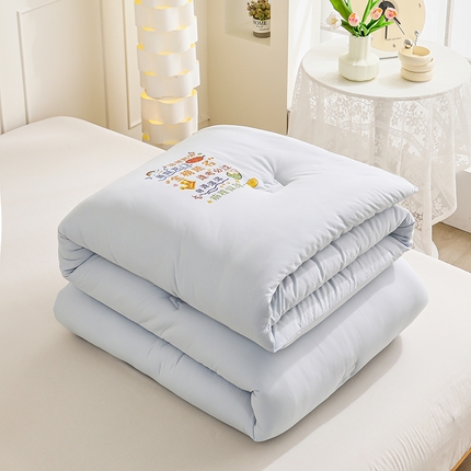 有货 2024新款锦鲤针织被学生季学生被A类针织被纯色冬被春秋被 锦鲤-兰