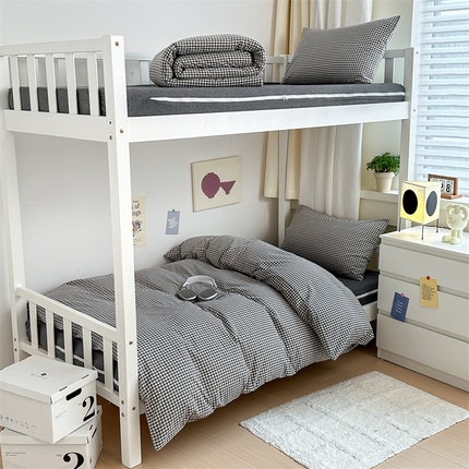 91家纺网 家纺一手货源 找家纺 （总）北欧良品 2024新款A类全棉色织水洗棉学生三件套