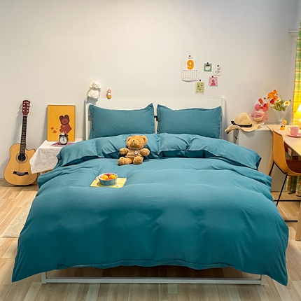 91家纺网 家纺一手货源 找家纺 （总）悦织湾家纺 2025新款纯色床单款芦荟棉四件套