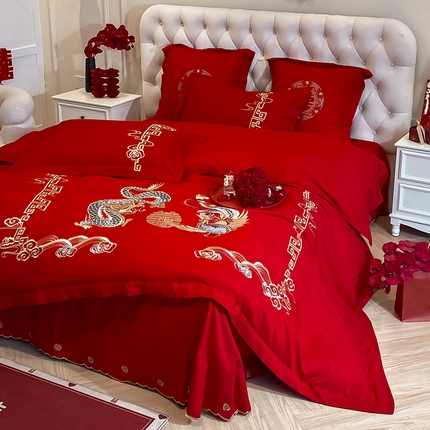 91家纺网 家纺一手货源 找家纺 （总）玉雅家纺 2025新款玉雅时尚磨毛刺绣床单款系列婚庆套件