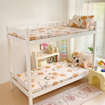 91家纺网 家纺一手货源 找家纺 （总）名兮家居 2024新款学生床上下铺全棉床笠