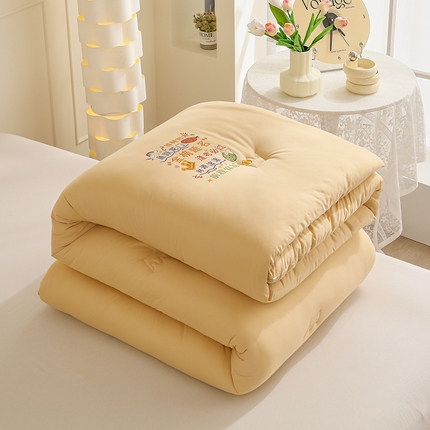 有货 2024新款锦鲤针织被学生季学生被A类针织被纯色冬被春秋被 锦鲤-金