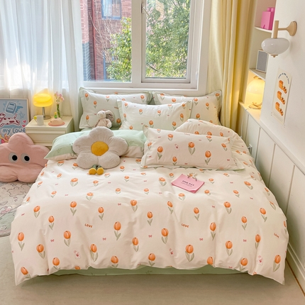 2024新款全棉小清新印花单品套件--四件套 芮心