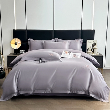 91家纺网 家纺一手货源 找家纺 （总）琉宿家纺 2025新款50s双股长绒棉绣花四件套