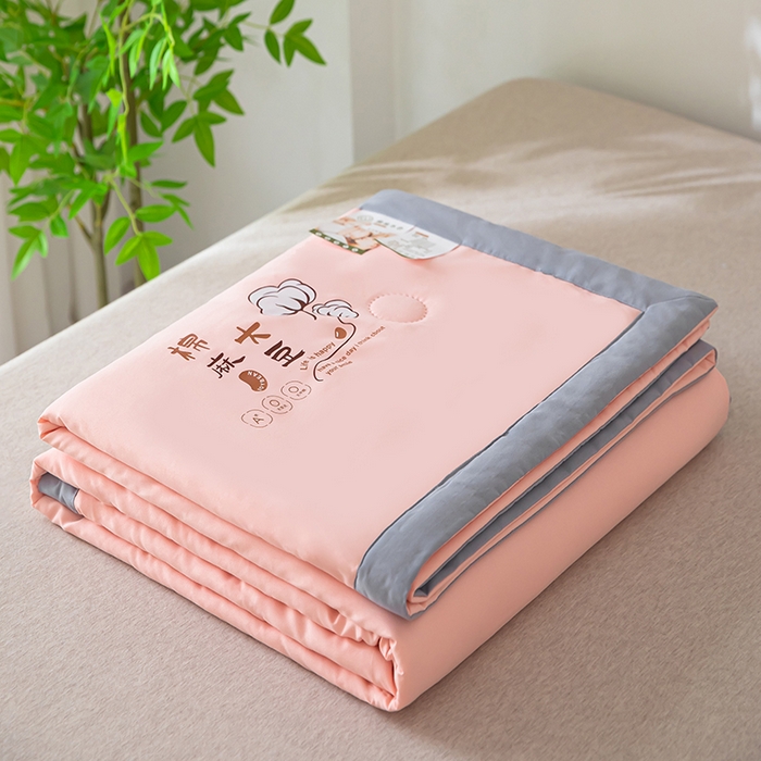 91家纺网 家纺一手货源 找家纺 鹿小帅纺织品 2024新款棉麻大豆夏被 优雅玉