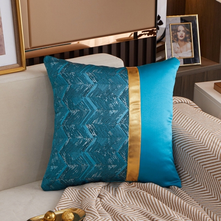 91家纺网 家纺一手货源 找家纺 （总）爱家居 2025新款高精高密色织提花拼金抱枕