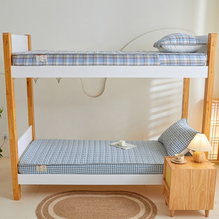 鑫钰 2025新款学生宿舍A类水洗棉大豆夹棉系列-简格 简格-绅士灰