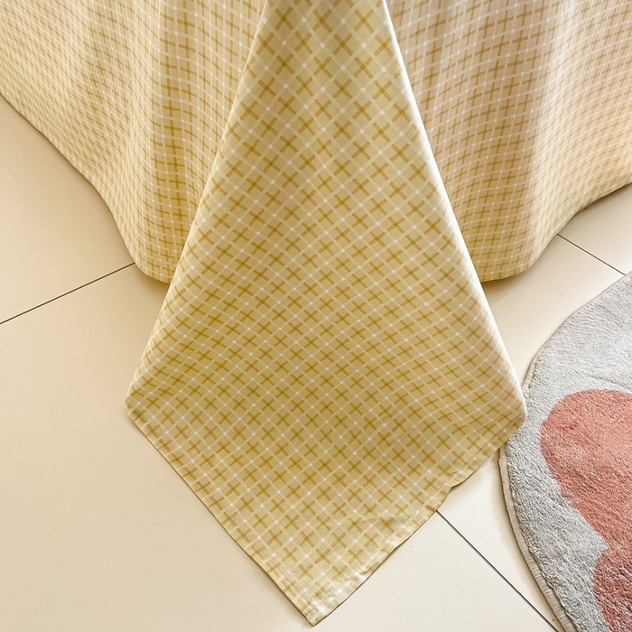 91家纺网 家纺一手货源 找家纺 2024新款全棉小清新印花单品套件--四件套 云影熊