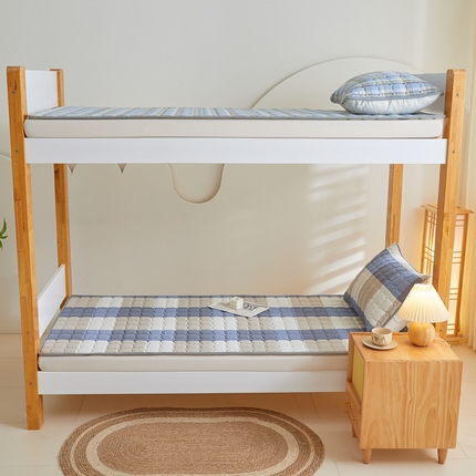 鑫钰 2025新款学生宿舍A类水洗棉大豆夹棉系列-简格 简格-蓝大格