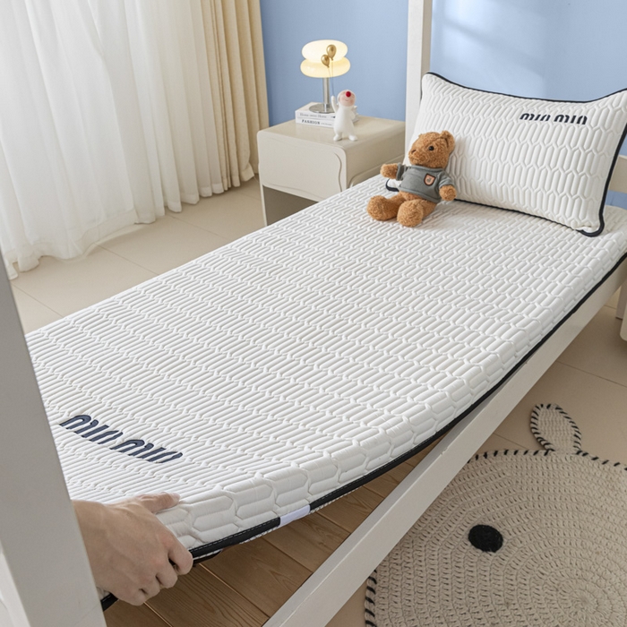91家纺网 家纺一手货源 找家纺 鑫钰 2024新款学生季学生宿舍上下铺床垫-minmin minmin-玉石白