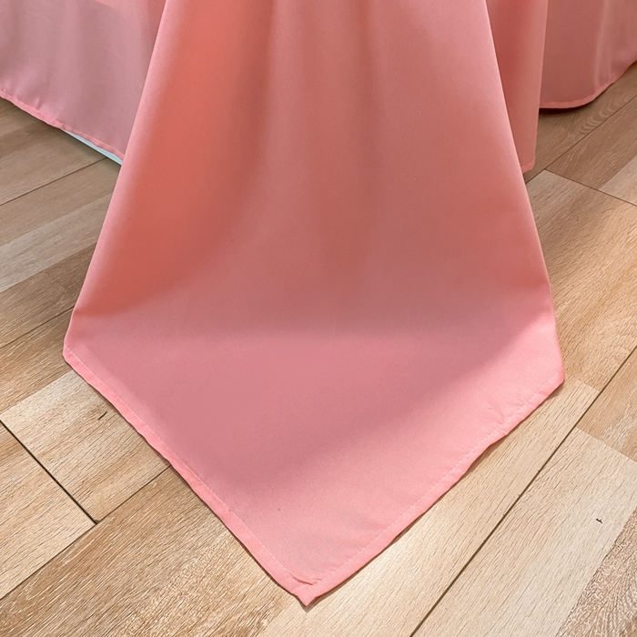 91家纺网 家纺一手货源 找家纺 悦织湾家纺 2025新款纯色床单款芦荟棉四件套 亚兰粉