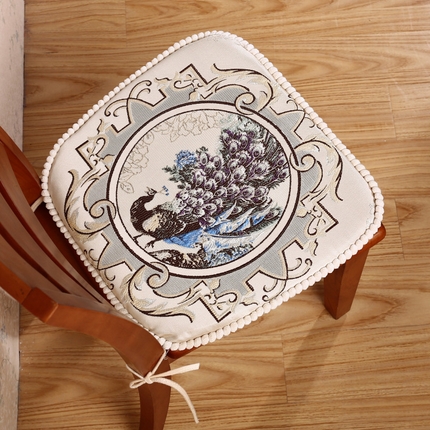 91家纺网 家纺一手货源 找家纺 （总）爱家居 2024新款提花高精密餐椅垫