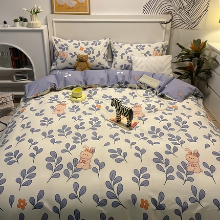 91家纺网 家纺一手货源 找家纺 （总）798家纺 2025新款全棉水洗棉12868印花四件套