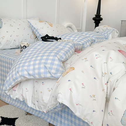 91家纺网 家纺一手货源 找家纺 （总）昔可 2024新款全棉蝴蝶印花系列四件套