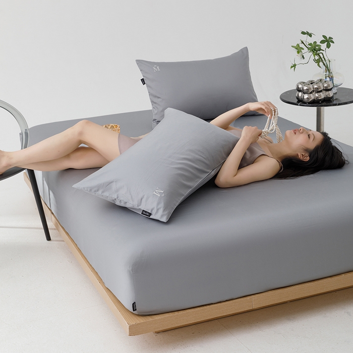 91家纺网 家纺一手货源 找家纺 2025新款长绒棉100支M系列四件套单品系列-单床笠 高级灰