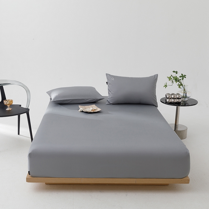 91家纺网 家纺一手货源 找家纺 2025新款长绒棉100支M系列四件套单品系列-单床笠 高级灰