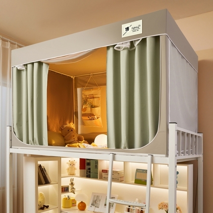 91家纺网 家纺一手货源 找家纺 （总）夏彩 2025学生新款纯色强遮光三开门防蚊防尘强遮光拉链蚊帐-88603