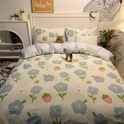 91家纺网 家纺一手货源 找家纺 （总）798家纺 2025新款全棉水洗棉12868印花四件套