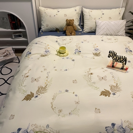 91家纺网 家纺一手货源 找家纺 （总）798家纺 2025新款全棉水洗棉12868印花四件套