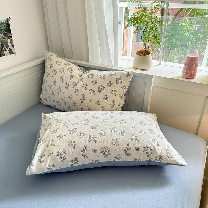 91家纺网 家纺一手货源 找家纺 沐芷 2024微皱超柔手感105g印花水洗棉四件套床上宿舍三件套床单被套 风与爱