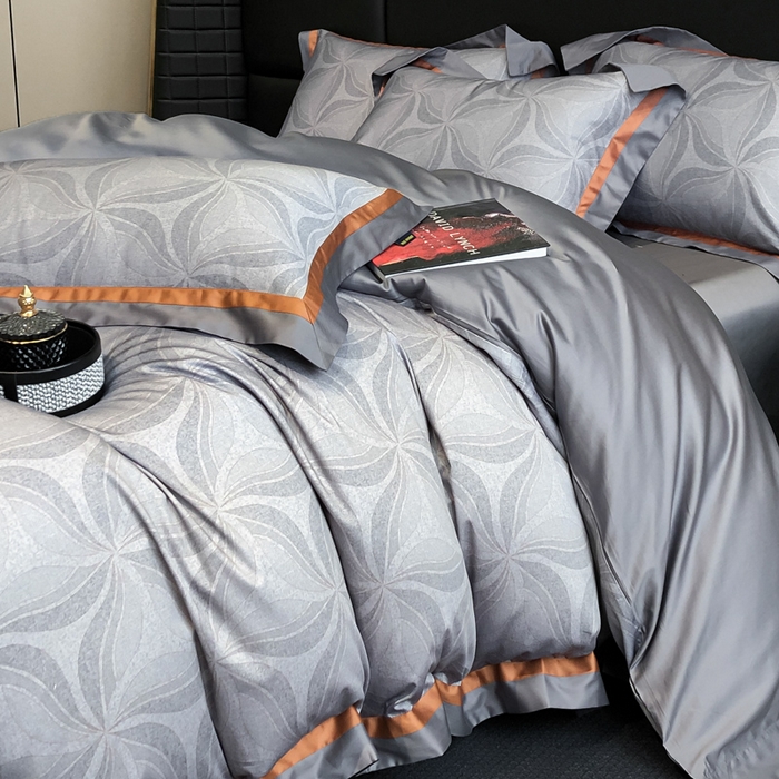 91家纺网 家纺一手货源 找家纺 东方名伶 2024新款50S全棉数码印花长绒棉四件套 怀夕