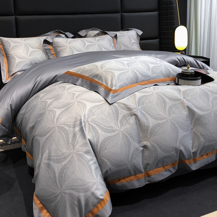 91家纺网 家纺一手货源 找家纺 东方名伶 2024新款50S全棉数码印花长绒棉四件套 怀夕