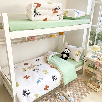 91家纺网 家纺一手货源 找家纺 好眠好梦家纺 2024新款学生宿舍全棉三件套 爱宝乐园