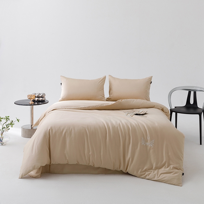 91家纺网 家纺一手货源 找家纺 2025新款长绒棉100支M系列四件套单品系列-四件套 卡其