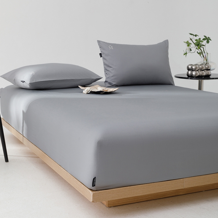 91家纺网 家纺一手货源 找家纺 2025新款长绒棉100支M系列四件套单品系列-单床笠 高级灰