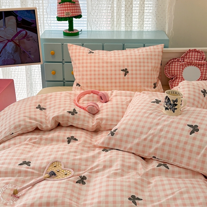 91家纺网 家纺一手货源 找家纺 （总）昔可 2024新款全棉蝴蝶印花系列四件套