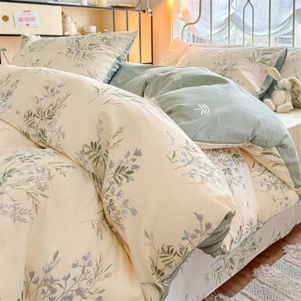 名兮 2024新款全棉亲肤印花四件套 幽幽仙草