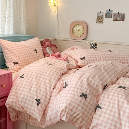 91家纺网 家纺一手货源 找家纺 （总）昔可 2024新款全棉蝴蝶印花系列四件套