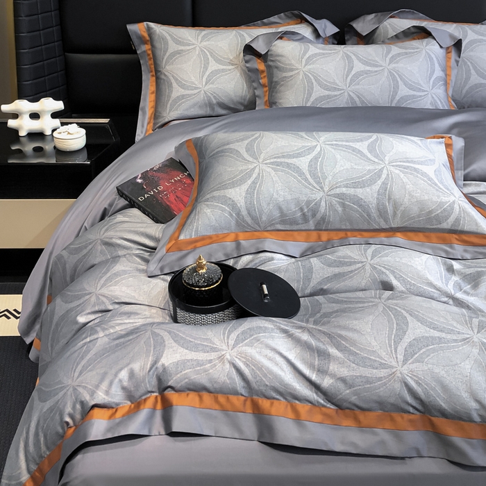 91家纺网 家纺一手货源 找家纺 东方名伶 2024新款50S全棉数码印花长绒棉四件套 怀夕