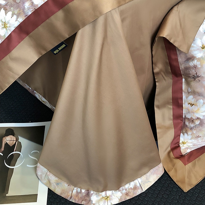 91家纺网 家纺一手货源 找家纺 东方名伶 2024新款50S全棉数码印花长绒棉四件套 繁华