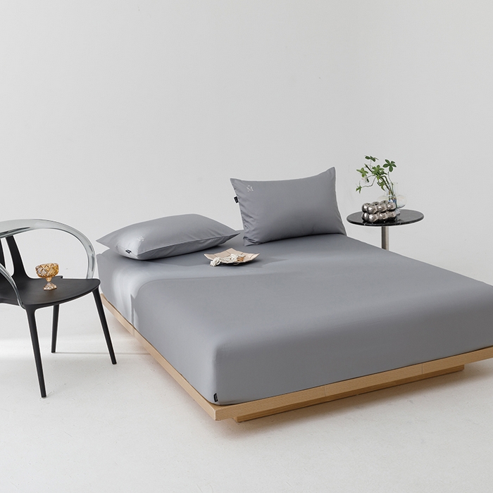 91家纺网 家纺一手货源 找家纺 2025新款长绒棉100支M系列四件套单品系列-单床笠 高级灰