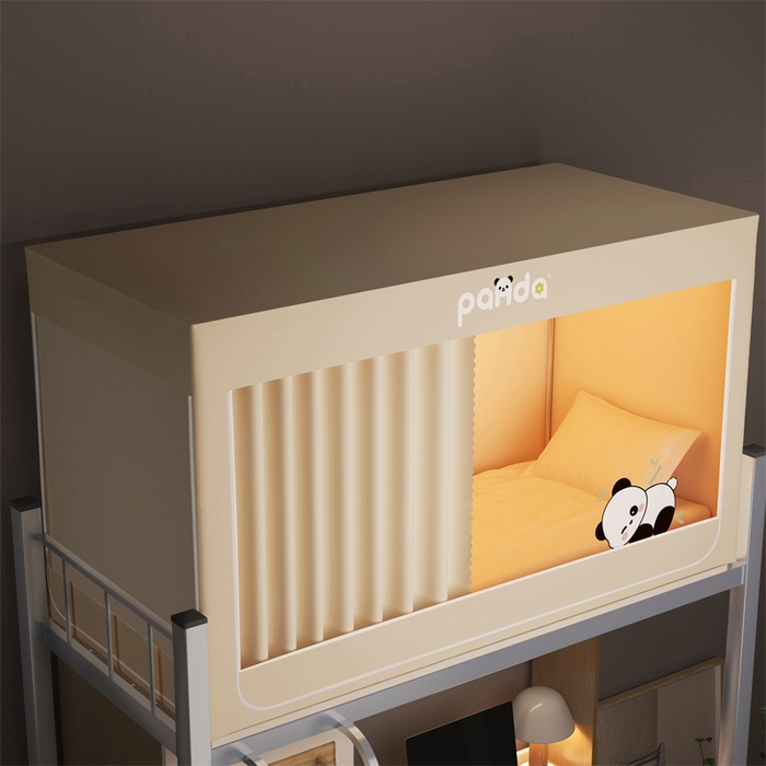 91家纺网 家纺一手货源 找家纺 佳梦家纺 2024新款烫画自连接学生遮光蚊帐 熊猫-花花