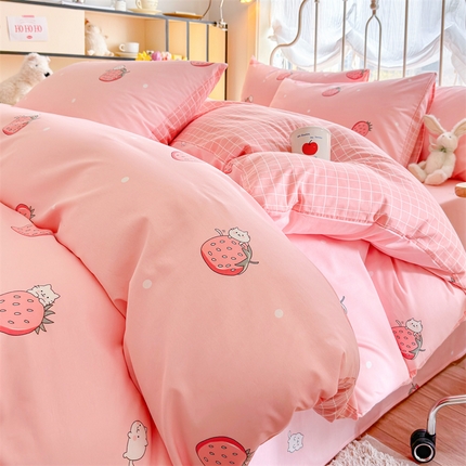 名兮 2024新款全棉亲肤印花四件套 少女梦