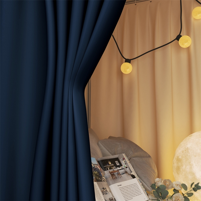 91家纺网 家纺一手货源 找家纺 佳梦家纺 2024新款烫画自连接学生遮光蚊帐 蓝-宇航员