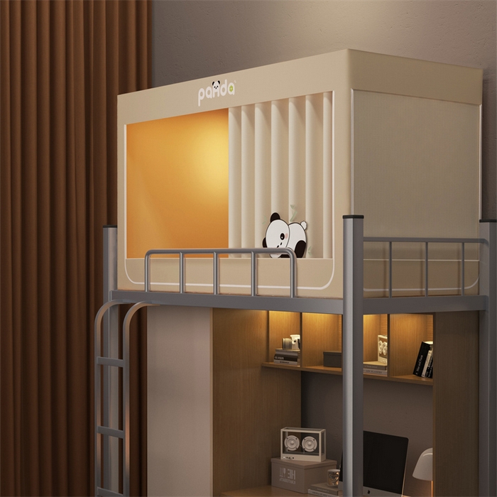 91家纺网 家纺一手货源 找家纺 佳梦家纺 2024新款烫画自连接学生遮光蚊帐 熊猫-花花