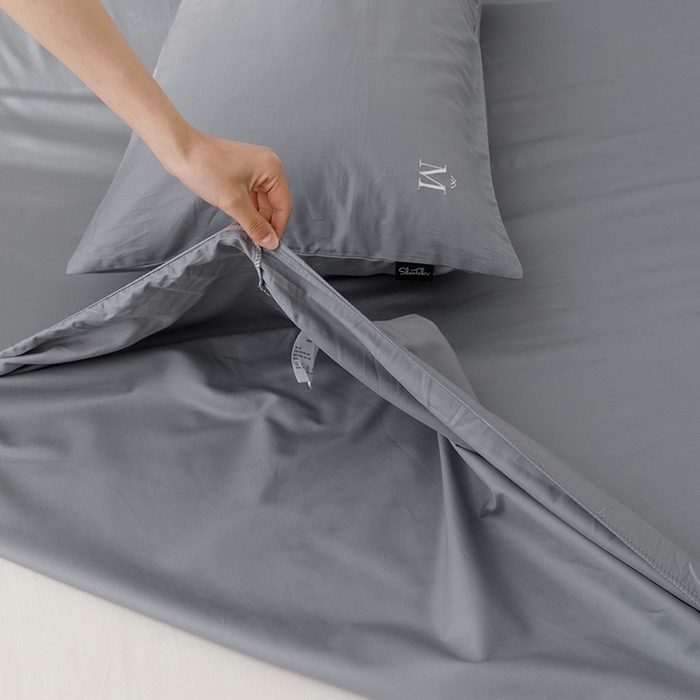 91家纺网 家纺一手货源 找家纺 2025新款长绒棉100支M系列四件套单品系列-单床笠 高级灰