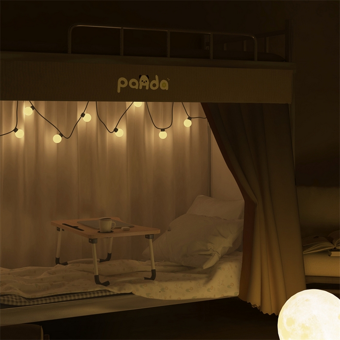 91家纺网 家纺一手货源 找家纺 佳梦家纺 2024新款烫画自连接学生遮光蚊帐 熊猫-花花