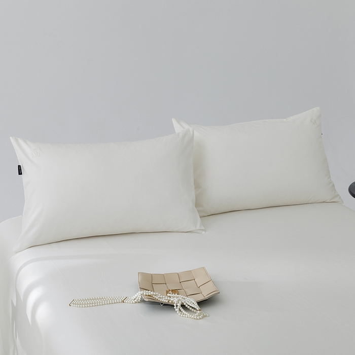 91家纺网 家纺一手货源 找家纺 2025新款长绒棉100支M系列四件套单品系列-单枕套 本白