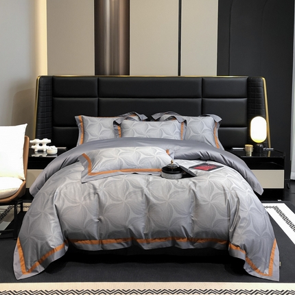 91家纺网 家纺一手货源 找家纺 东方名伶 2024新款50S全棉数码印花长绒棉四件套 怀夕