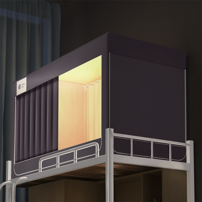 91家纺网 家纺一手货源 找家纺 佳梦家纺 2024新款素色坐床学生蚊帐 深灰