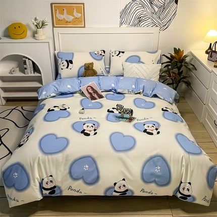 91家纺网 家纺一手货源 找家纺 （总）798家纺 2025新款全棉水洗棉12868印花四件套