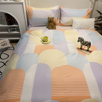 91家纺网 家纺一手货源 找家纺 （总）798家纺 2025新款全棉水洗棉12868印花四件套